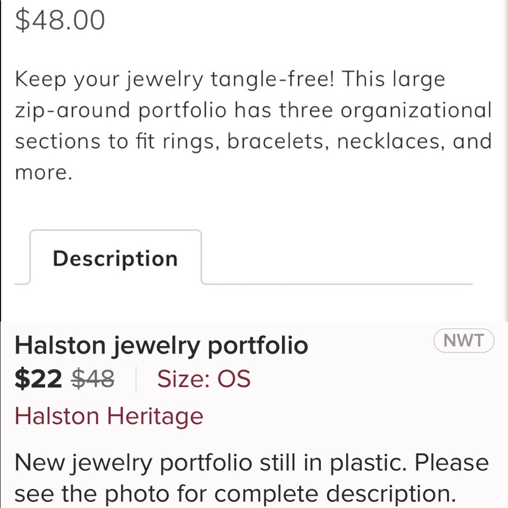 Purse& Halston jewelers travel clutch